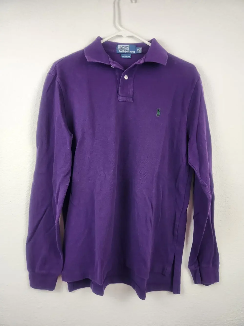 Vintage Polo by Ralph Lauren Purple Polo Shirt Long Sleeve Men Size Medium